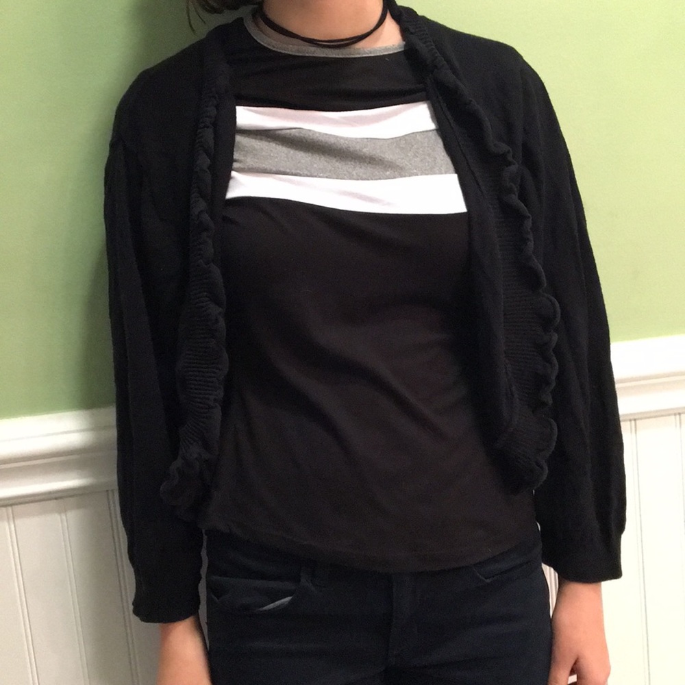 Black cardigan